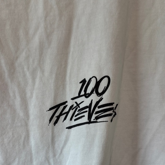 100 Thieves White Short Sleeve Tee / A48 - Picture 2 of 5